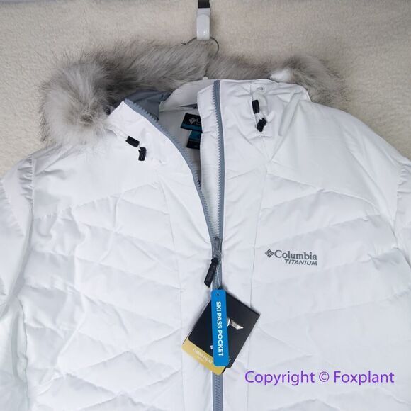 New! Columbia Bird Mountain Insulated Jacket in white Women's, size plus 3X - Picture 6 of 16